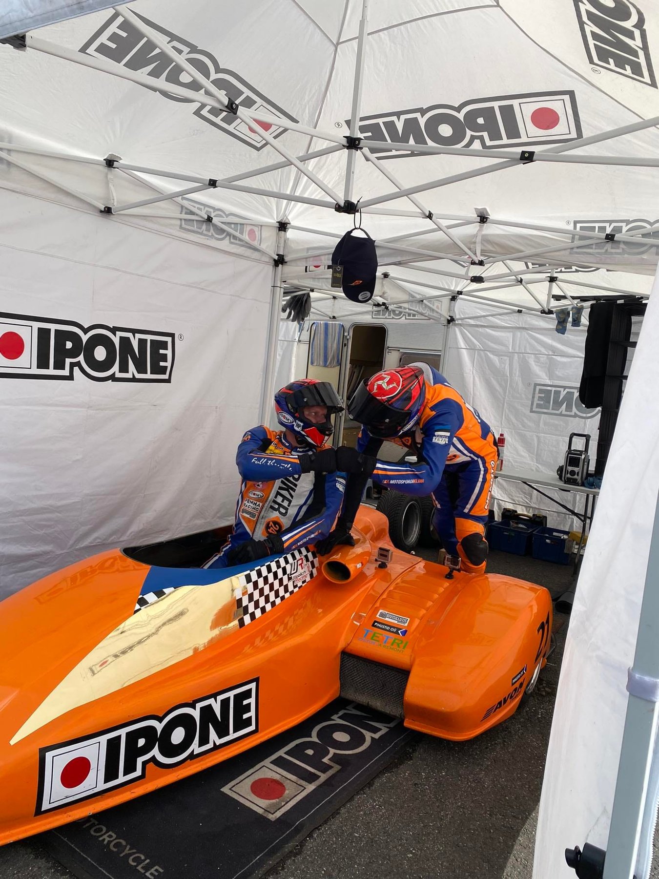 NFmoto riders and team at the track