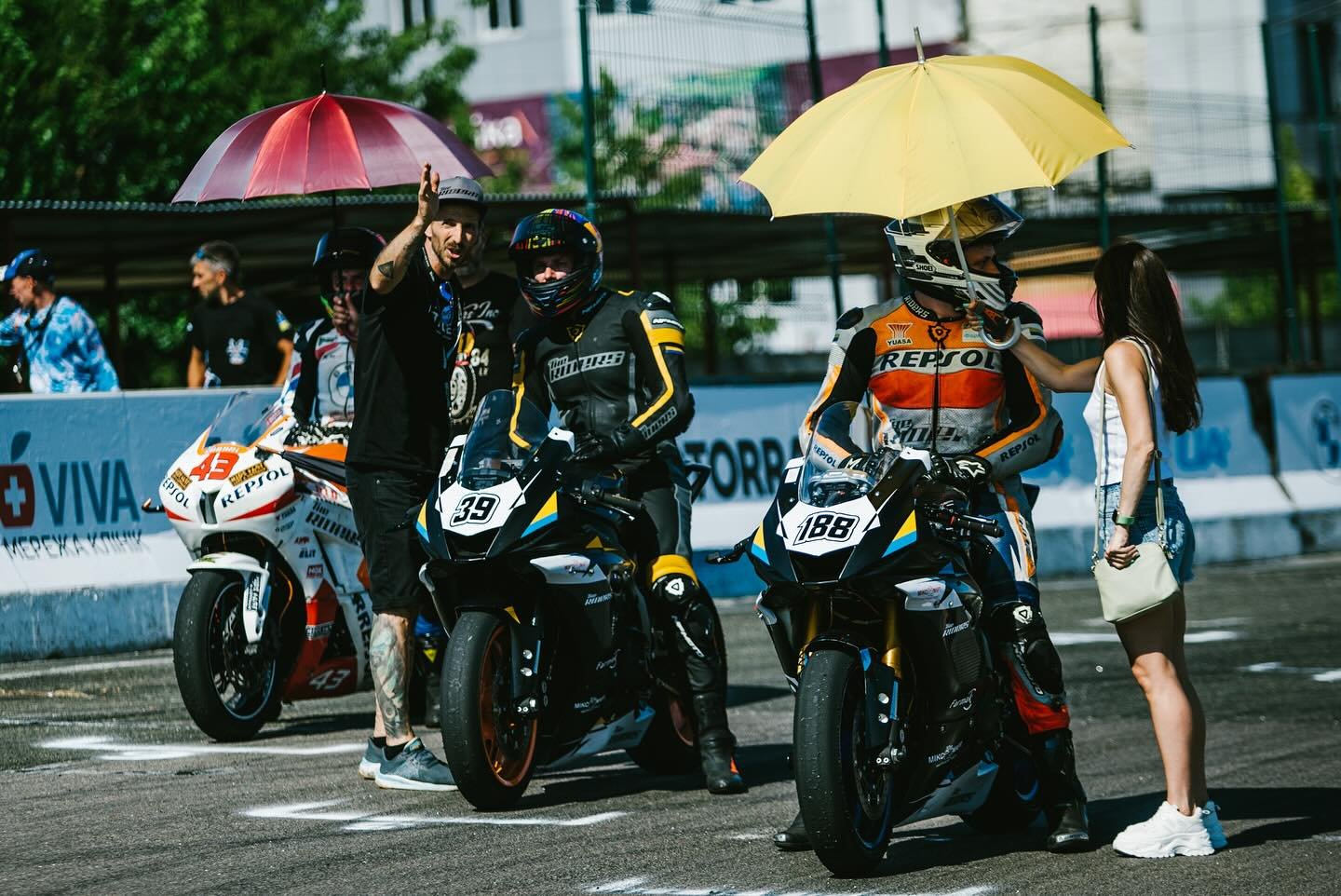 NFmoto riders and team at the track
